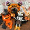 5/10 Pcs Halloween Balloons Party Decorations Cartoon Pumpkin Ghost Bat Aluminum Foil Balloon Handheld Stick Wrist Headband Kid