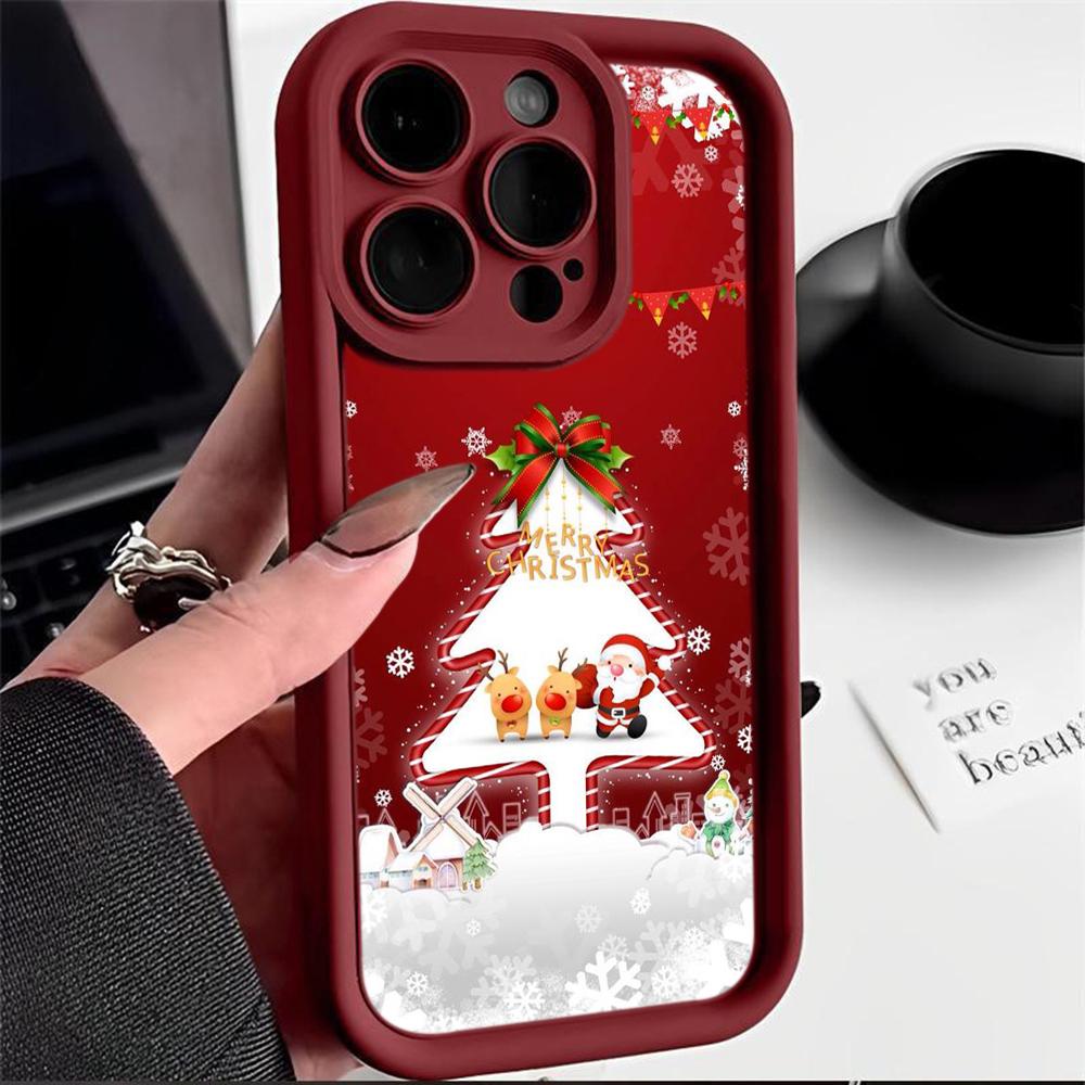 Ae114 Merry Christmas Christmas tree art Phone Cases for Xiaomi 12 11 Lite 5G NE Redmi 13C 14C 9a A3 Note 12 Pro 11s Angel Eye Ladder Protective Cover