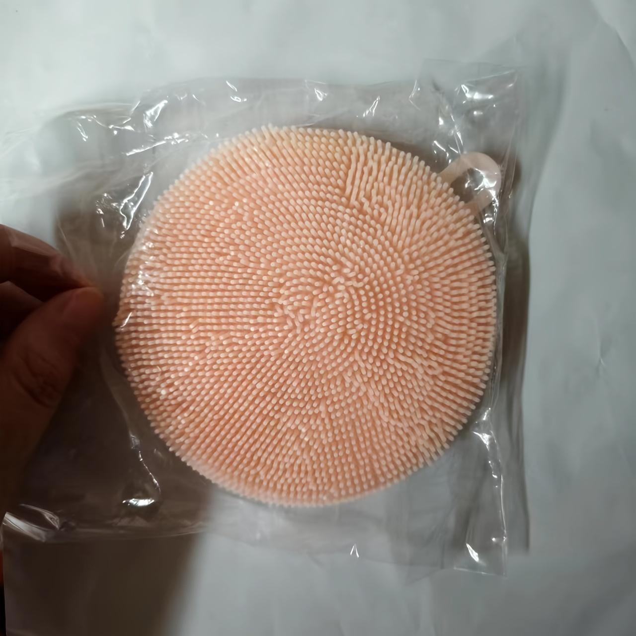 Ультрамягкая силиконовая салфетка для мытья посуды - нецарапающая, нетканая кухонная чистящая салфетка для посуды и поверхностей Round 1pc розовый