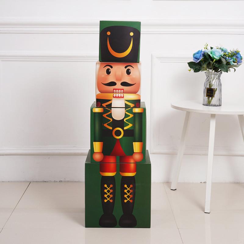 Bunte Nussknacker Stapelboxen Ideal für Weihnachtsdekoration und Partyarrangements