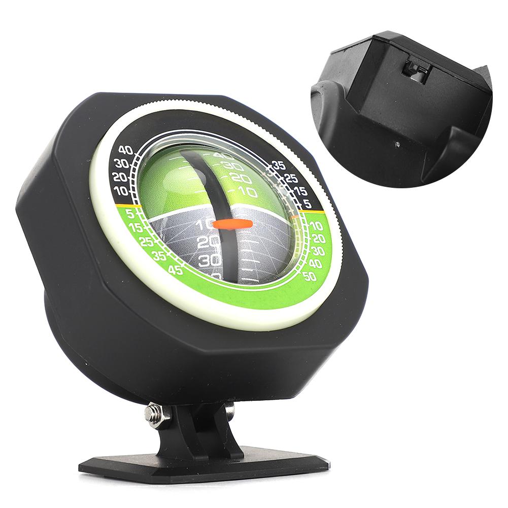Luminous LED Car Inclinometer Adjustable Slope Angle Meter Balancer Measuring Universal