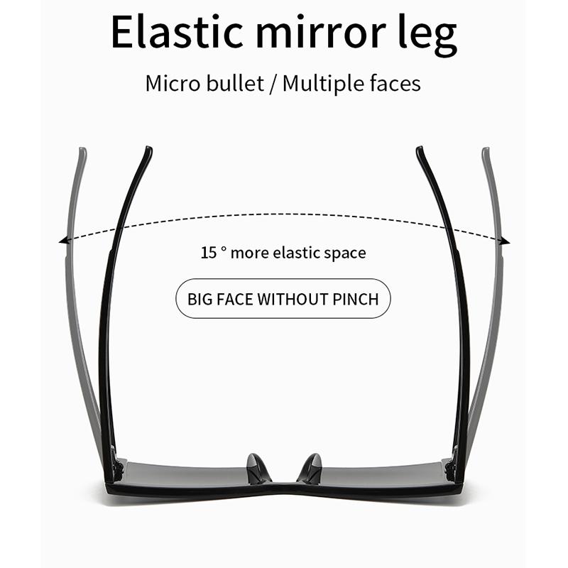 1 Pair Large Frame Rectangular Ladies Sunglasses Outdoor Street Fashion Photo Glasses UV Protection