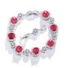 Seiko Light Luxury Color Treasure Bracelet Square Candy Micro-Inlaid Zircon Luxury Bracelet Zircon Jewelry