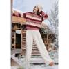 Betu Women's 2025 Winter Striped Long Sleeve Sweater