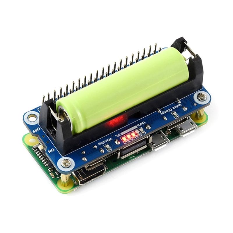For RaspberryPi Li-ion Battery HAT Adapter Bi-Directional Quick Charge Supports SFCP 5V Output for RaspberryPi 4B/3B+
