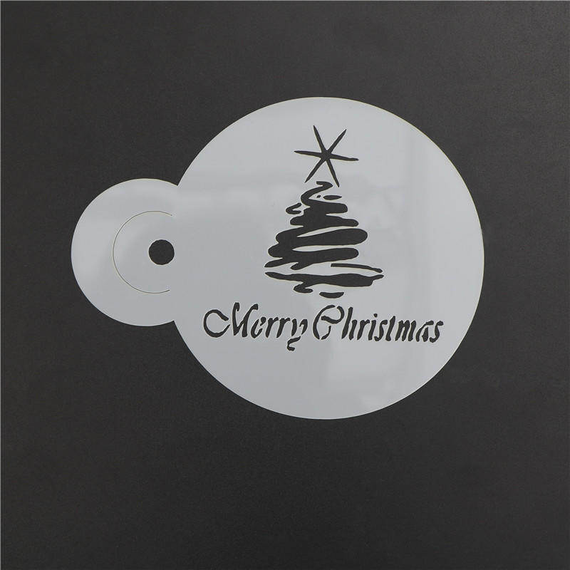 6pcs Christmas Tree Mold Milk Cake Cupcake Stencils Cookie Coffee Template Set 6pcs Christmas Tree Mold Milk Cake Cupcake Stencils Cookie Coffee Template Set