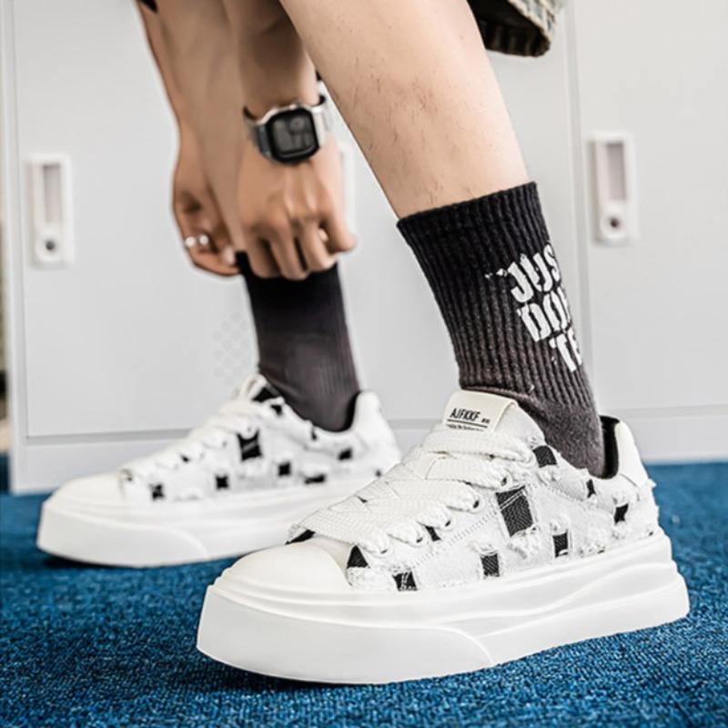 Fashion Shoes for Men Fashion Simple Shoes Comfortable Breathable Mens Shoe Personalized Versatile Trend Sports and Leisure Board Shoes