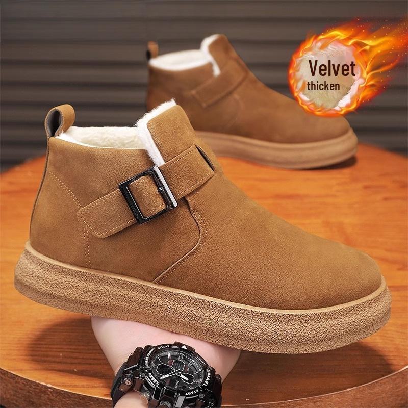 

Northeast мужские зимние ботинки: Зимние теплые, водонепроницаемые, нескользящие меховые туфли с бархатной подкладкой. 39