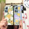 Dirt-resistant Durable Phone Case For Blackview A85 Phone Holder Anti-knock Wrist Strap Wristband Back Cover Ring Flower