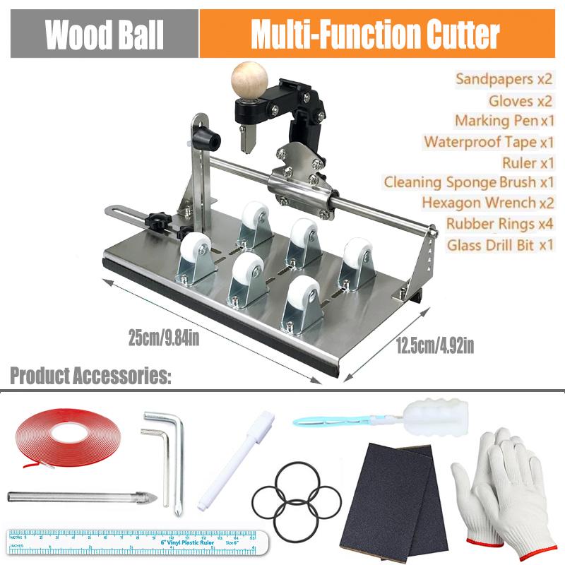 Upgraded Glass Bottle Cutter - Professional DIY Glass Cutting Tool for Square, Round Bottles and Bottlenecks with Accessories