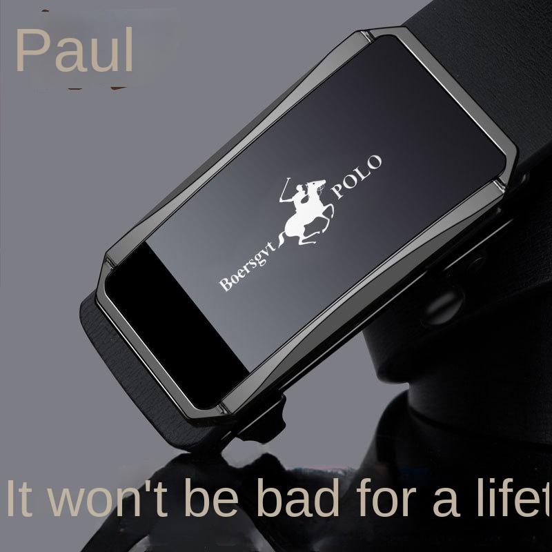 Herren-Ledergürtel mittleren Alters und junger Leute mit automatischer Schnalle, Rindsledergürtel, Business-Trend, Hosengürtel, Geschenkbox