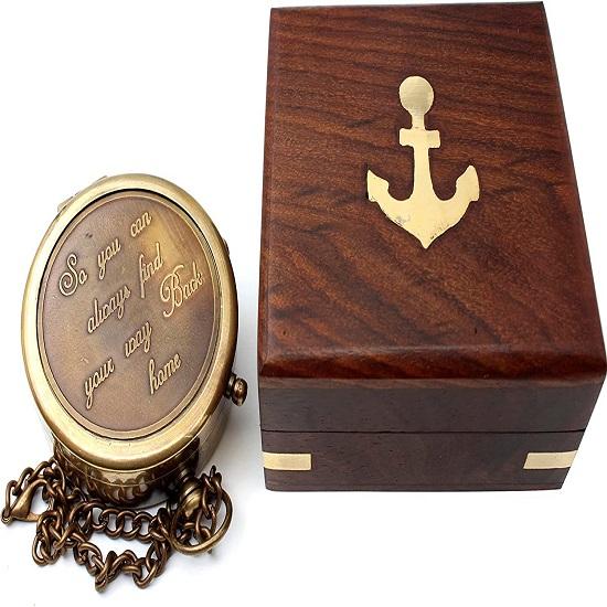 So You Can Always Find Your Way Back Home, Camping Compass for Birthday, Anniversary, Graduation Day, Valentine’s Day, Baptism Gifts