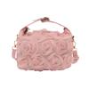 Internet celebrity fashion three-dimensional flower handheld women's bag 2025 new fairy bag cheongsam bag versatile oblique span bag dinner bag
