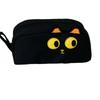 Fashion Pencil Case for Kids Cute Cartoon Embroidery Capybara Kitten Pencil Pouch Large Capacity Stationery Storage Bag