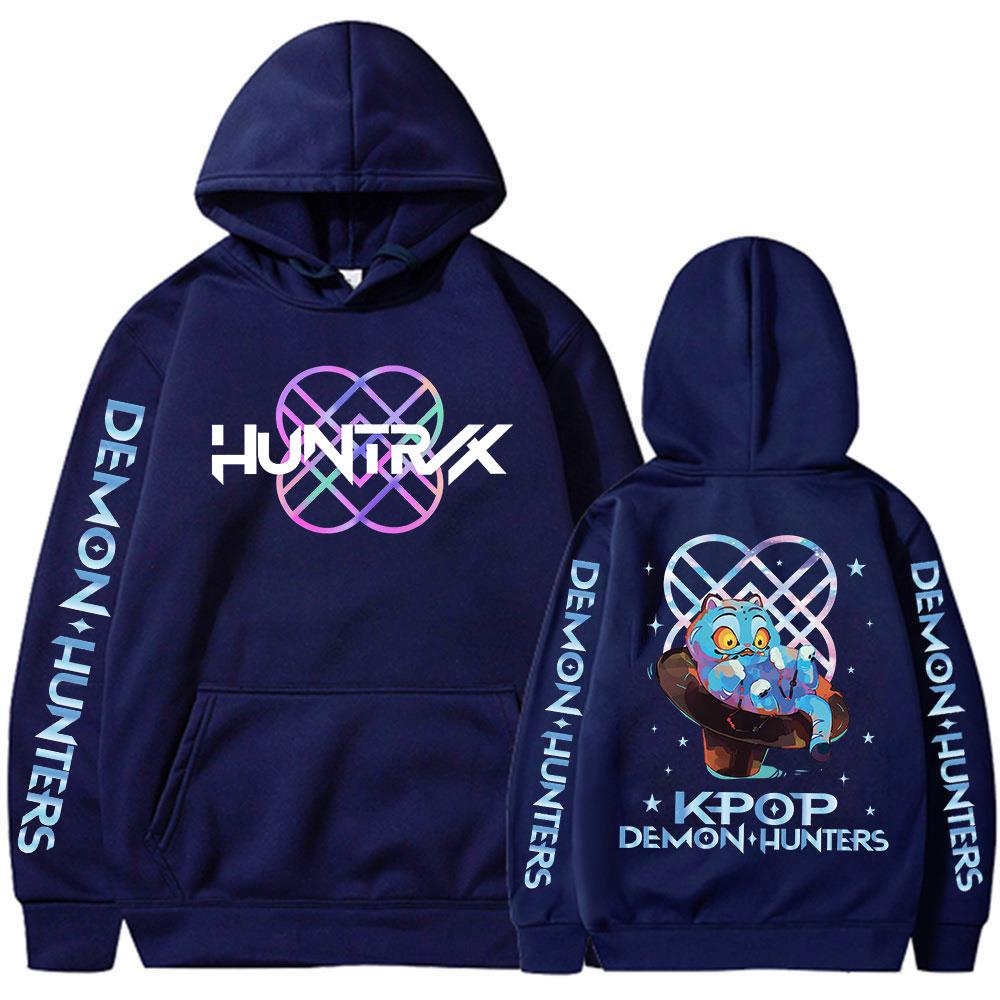 KPop Dämonenjäger Film Tollpatschiger Tiger Grafik Hoodies Mode Hip Hop Kapuzensweatshirts Herren Damen Kleidung Übergroße Pullover