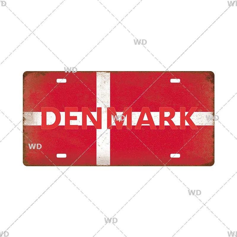 National Flag License Plate 6x12Inch Home Signs Metal Vintage Tin Sign Garage Bar Wall Signs Decor Patriots Best Gift Dustproof