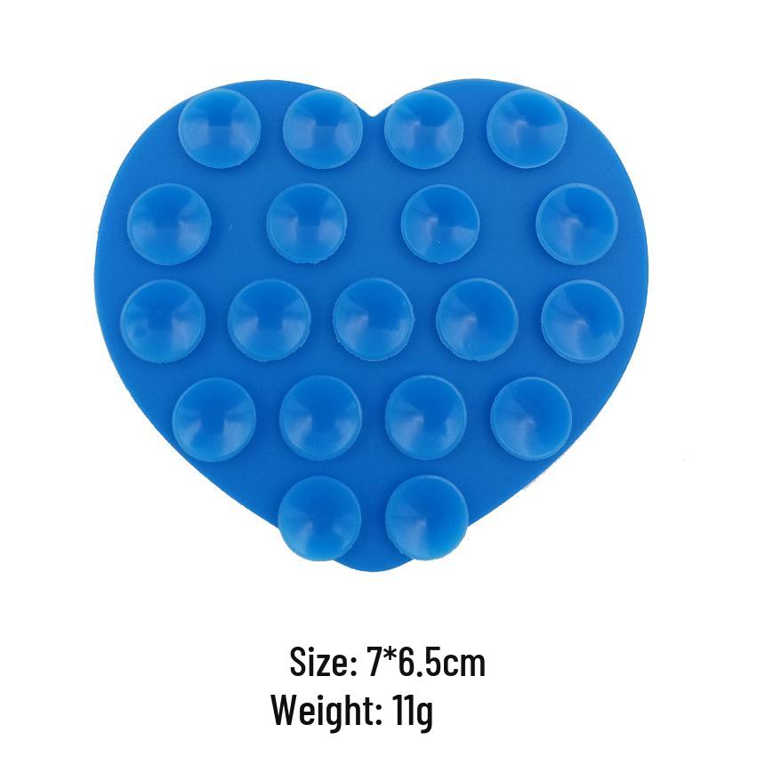 Heart-Shaped Silicone Suction Cup Mobile Holder - 19 Pieces