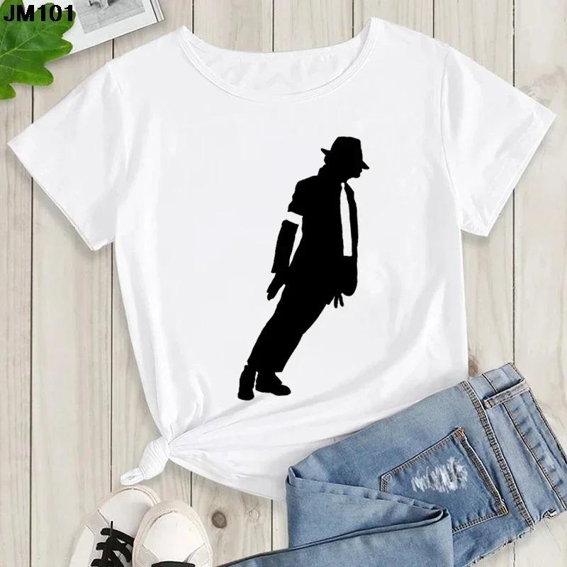 Vendita Calda T-shirt Stampata Grafica Michael Jackson Moda Rock Harajuku Casual Manica Corta Girocollo Donna Uomo Top Oversize Streetwear Estate Nuova Maglietta