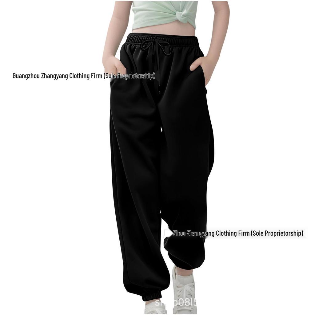 Enfärgade Långbyxor för Pojkar och Flickor, Löst Snitt för Vår/Höst, för Barn