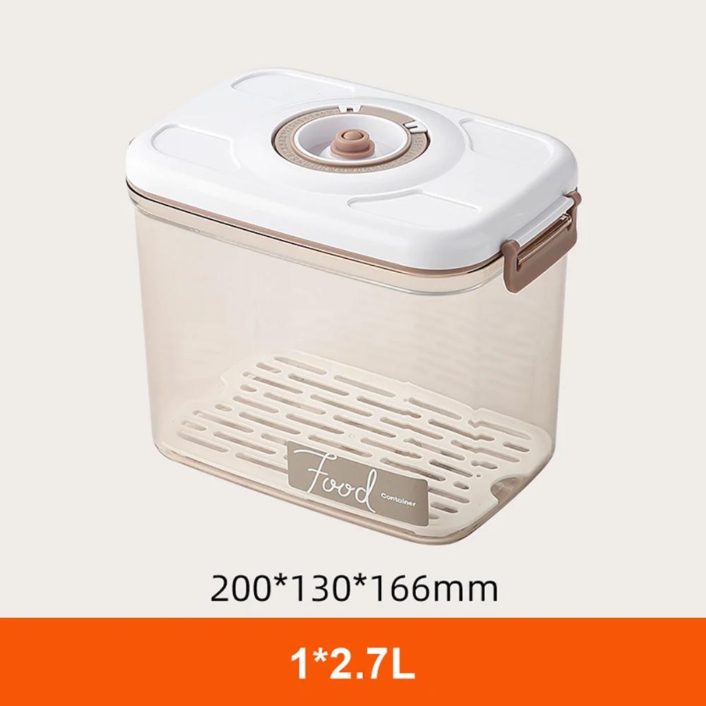 Food Storage Container Vacuum Box Large Capacity Food Dispenser for Kitchen Transparent Sealed Food Organizer Keep Lunch Fresh