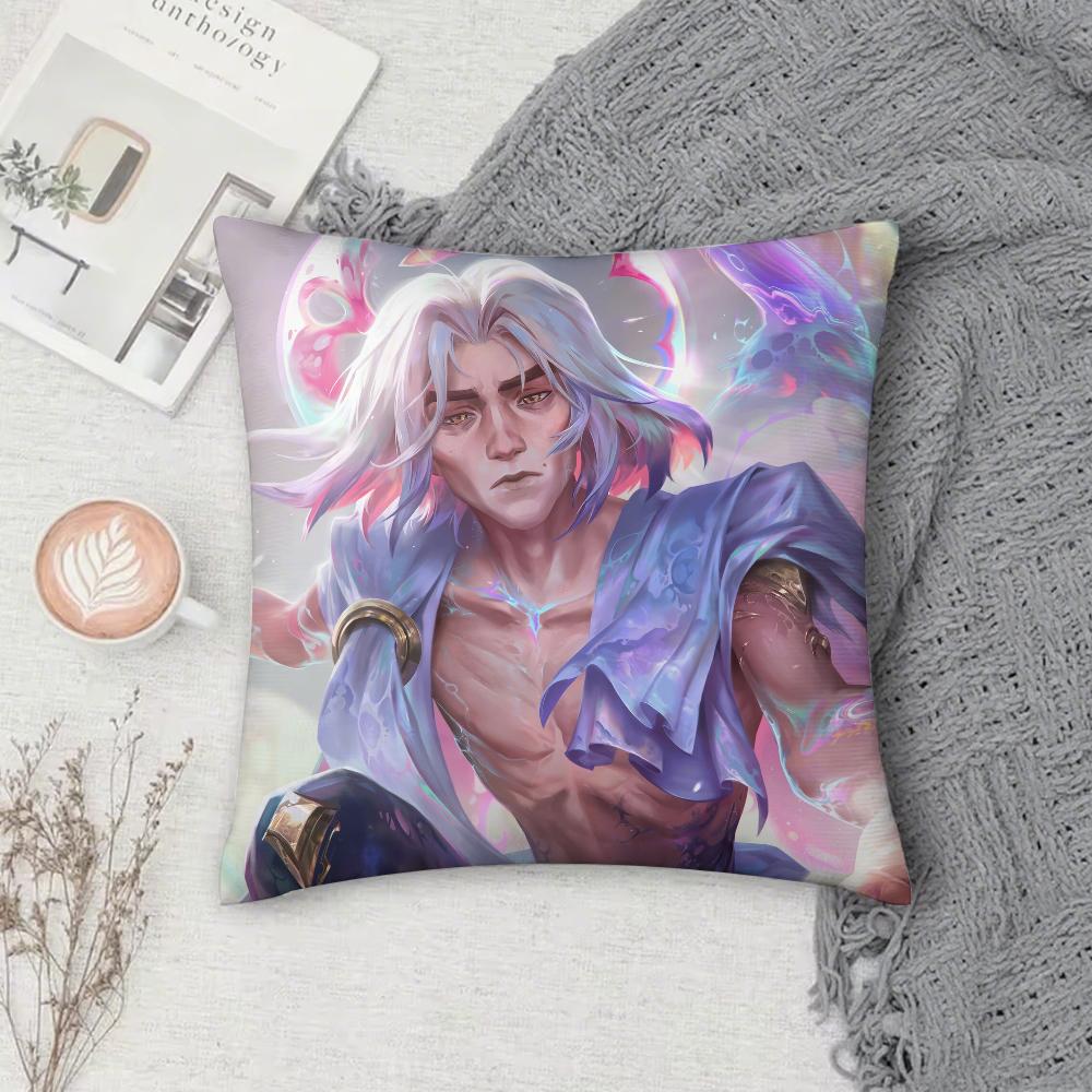 Arcanes Season 2 Viktor Pillow Case Square Pillowcase Double-Sided Printing Short Plush Sofa Cushion Cover Bedroom