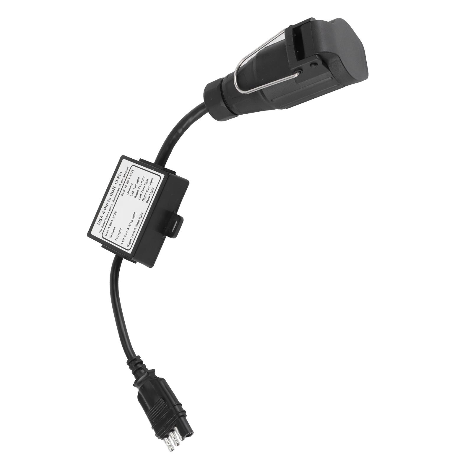 

Разъем прицепа США 4-контактный плоский штекер к ЕС 13-контактный портативный преобразователь проводки цепи фонарей прицепа