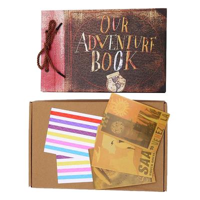 DIY Scrapbook Alben Vintage Abenteuer Reisetagebuch Fotoalbum Ordner Hardcover Foto Erinnerungsalben