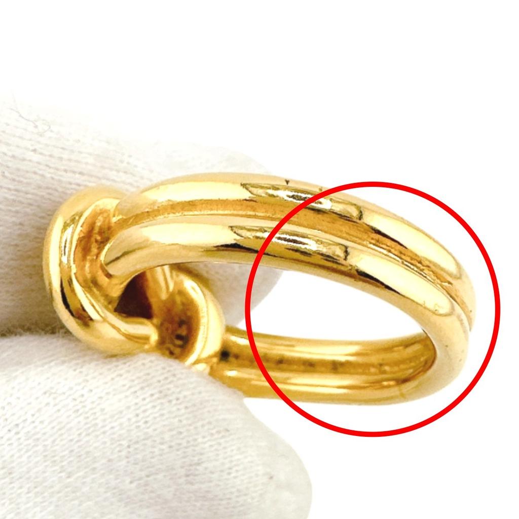 HERMES Scarf ring gold Scarf ring metal gold Used