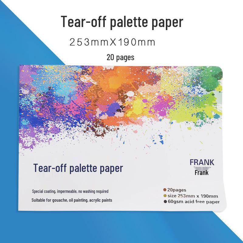Large Disposable Double-Sided Palette Paper for Gouache, Oil, Watercolor, and Acrylic Painting