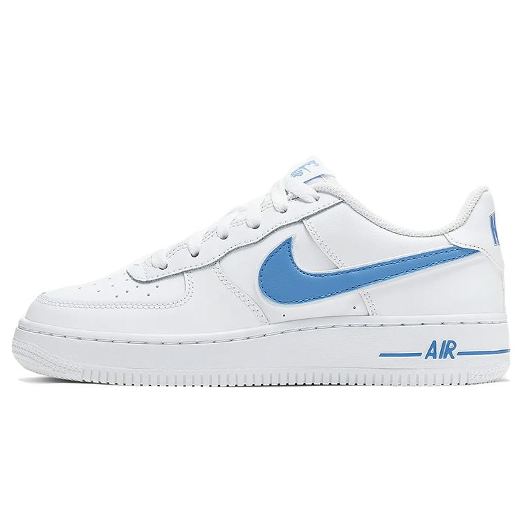 

Nike Air Force 1 Low GS University Blue Женские кроссовки Бело-Бело-Университет-Синий AV6252-102