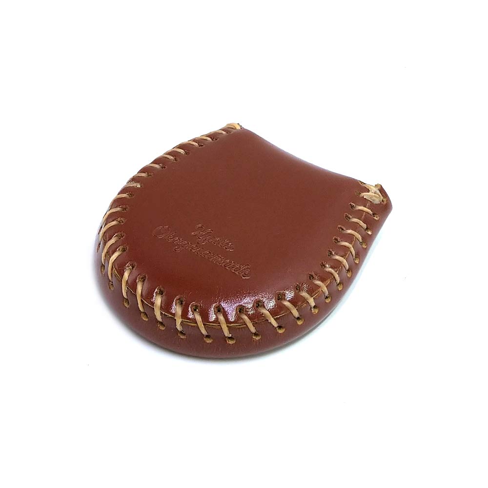 

до Маленька монетниця з натуральної шкіри, компактний гаманець [Дякую, Кіото], маленький, підковоподібний гаманець, (коричневий)