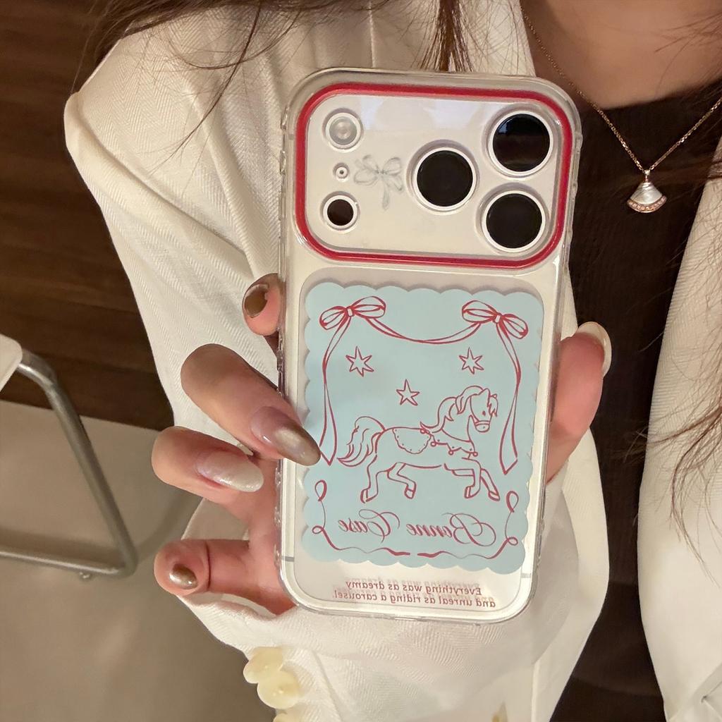 Transparente Pony Ist Geeignet für Apple 17 Handyhülle Iphone17promax Weihnachten Jahr 13 Cartoon Persönlichkeit 15 Weiches Set