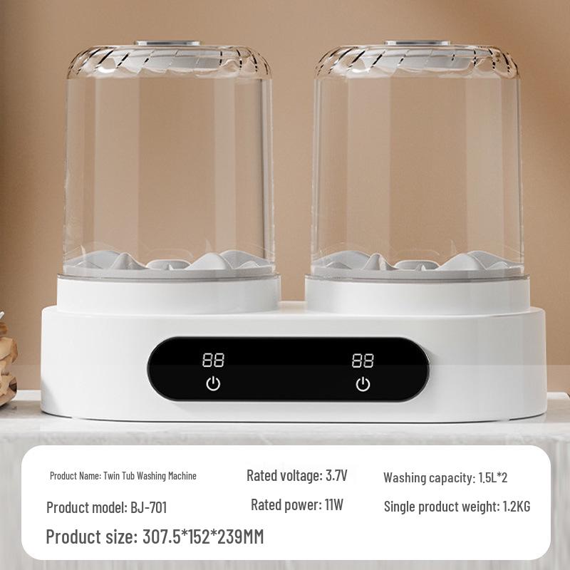 Best-Selling Portable Mini Washing Machine for Underwear and Socks - Wireless, Large Capacity, Fully Automatic