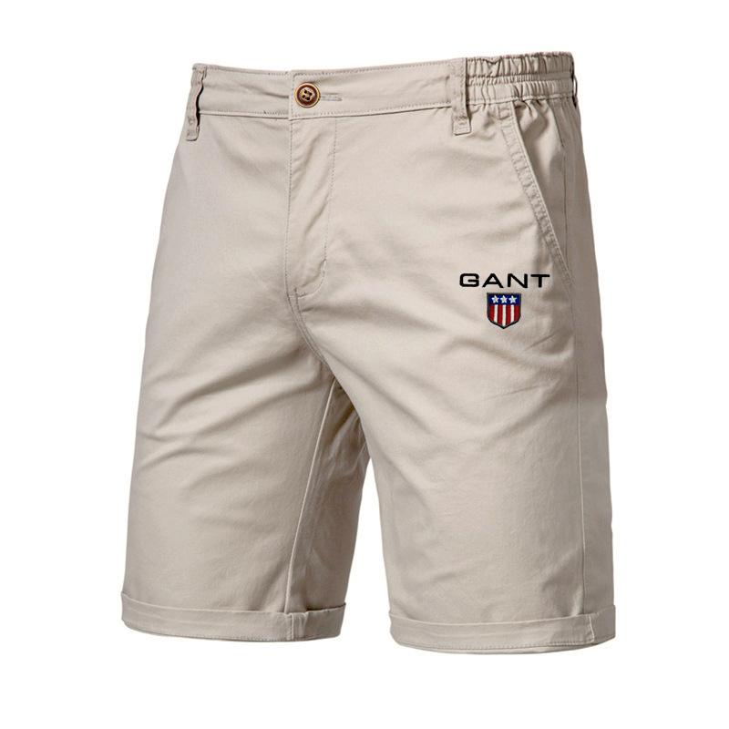 

Gant Літні Вишиті Бавовняні Однотонні Шорти для Чоловіків Високої Якості Повсякденні Ділові Соціальні Еластична Талія Пляжні Шорти 36