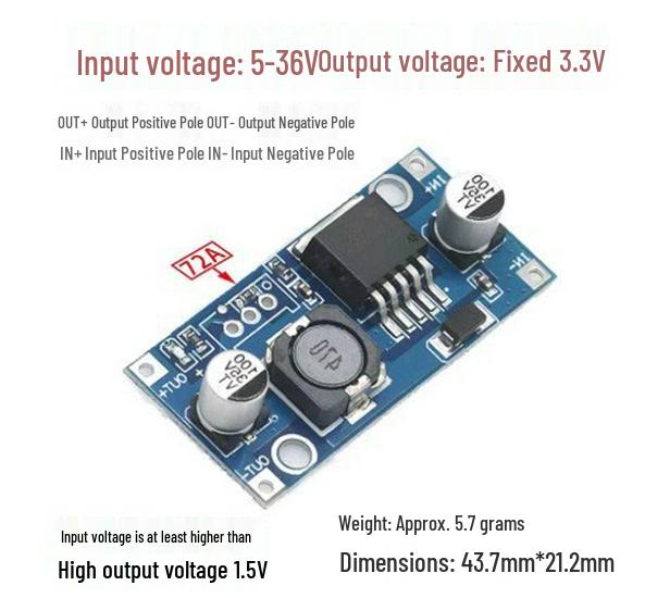 LM2596S 3A Einstellbarer DC-DC Abwärtswandler Spannungsregler, Übertrifft LM2576.