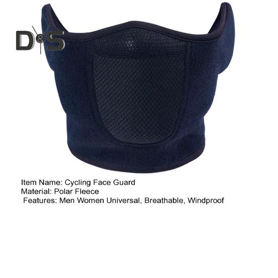 Cycling Face Guard Windproof Breathable Warm Winter Cold Weather Outdoor Snow Skiing Motorbike Riding 2-In-1 Ear Protection Face Guard