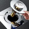 10*10cm Brass Chrome Pop-up Foot Floor Drain Anti-odor Bath Drains Push Down Deodorization Square Matte Shower Room Plug Cover
