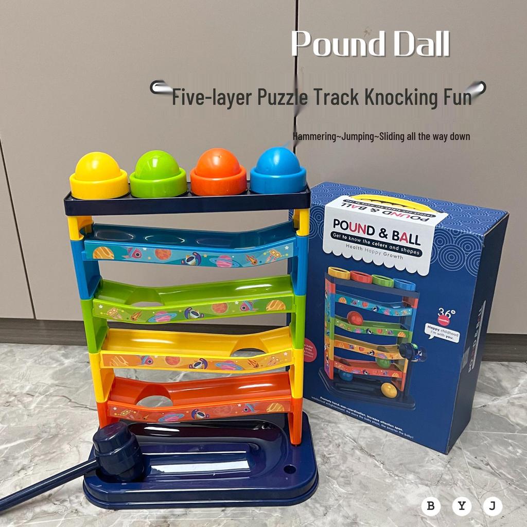 Children's Multi-Layer Educational Hammer Toy: Early Learning Music Slide