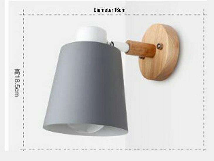 Nordic Creative Solid Wood Wall Lamp for Bedrooms, Hallways, and Children's Rooms