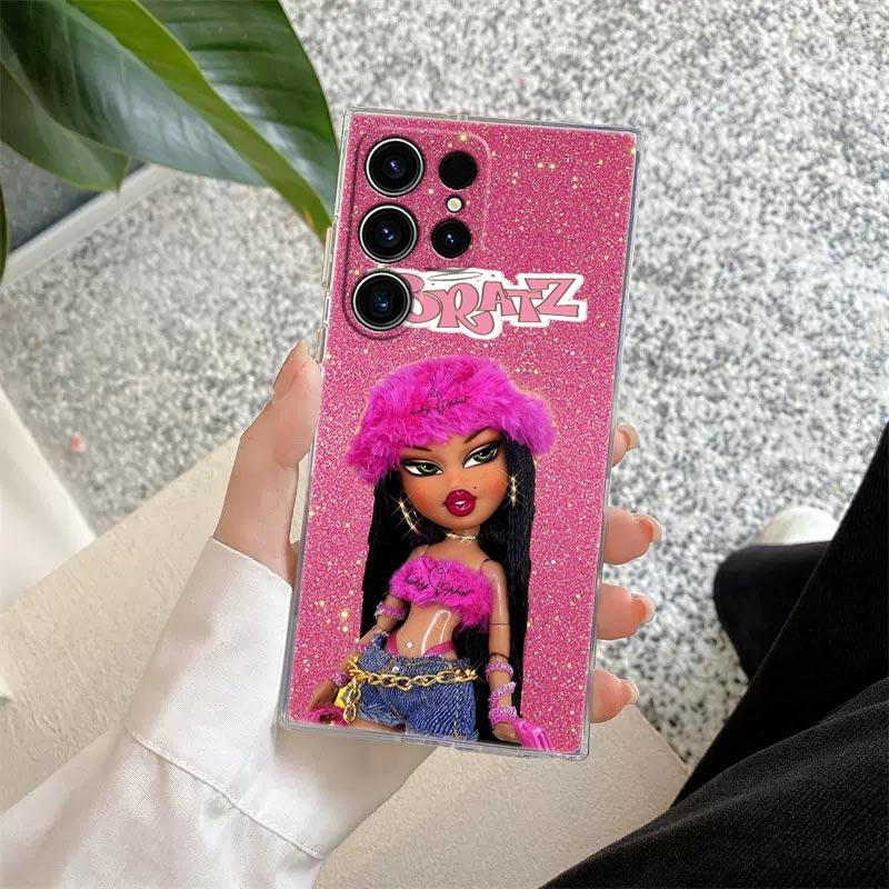 Cartoon Fashion Doll Bratzs Transparent Case For Samsung Galaxy S26 S25 Ultra S24 S22 S26 Plus S20 S23 S21 S25 FE 5G Clear Cover