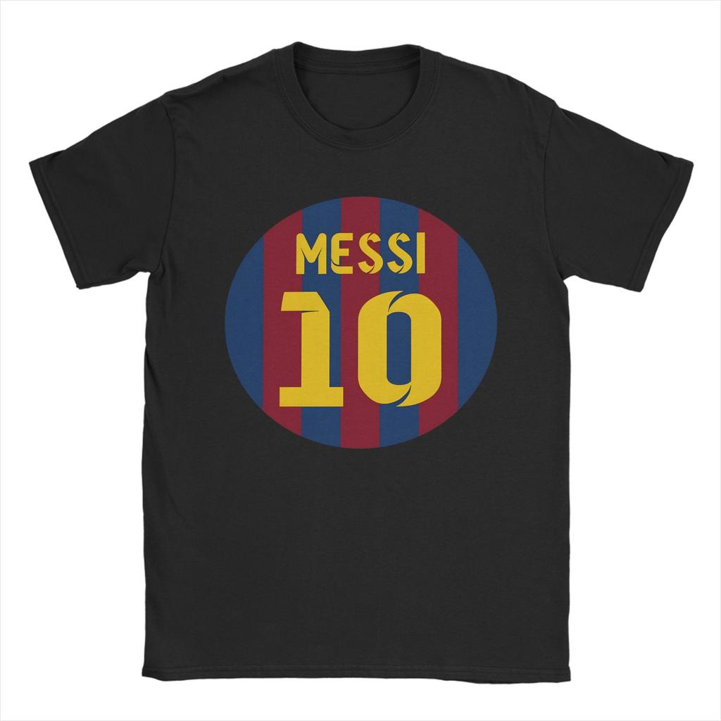 Mens Football Messis T Shirts  Pure Cotton Clothes Casual Short Sleeve Round Collar Tees 4XL 5XL 6XL TShirt