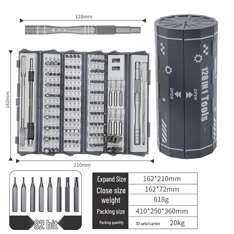128-in-1 Multifunktionales Elektrisches Schraubendreher-Set für Handy-Reparatur