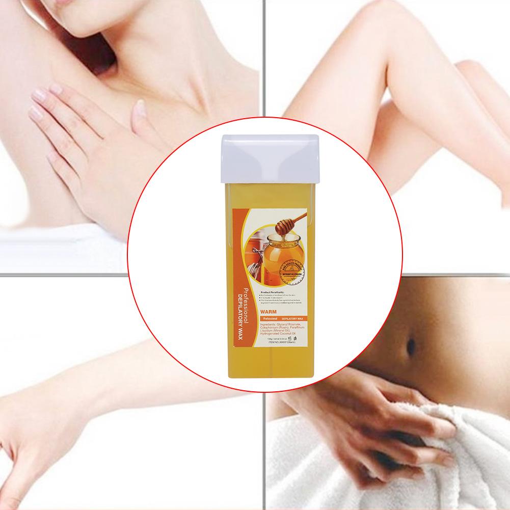 12 Typen Enthaarungs-Set 100g Wachs   100 Stk. Enthaarungspapier   5 Stk. Holzspatel