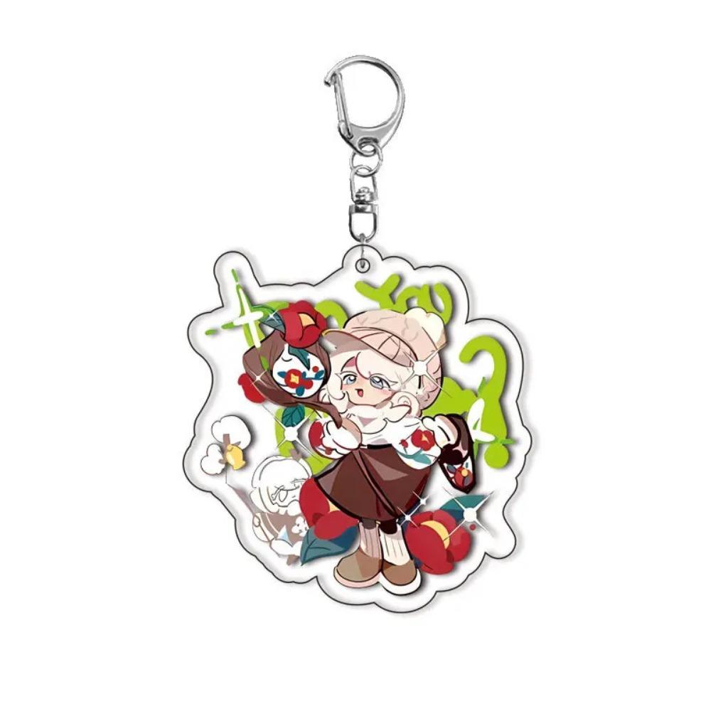 New Game Cookie Running Acrylic Fun Keychain Shadow Milk Pure Vanilla Cookie Pendant Keyrings Fans Gifts Bag Hanging Accessories