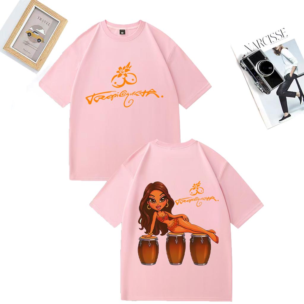 Karol G Tropicoqueta 2025 Album Merch Graphics T-shirt Men Women Fashion Vintage T-shirts Casual Cotton Loose Short Sleeve Tees