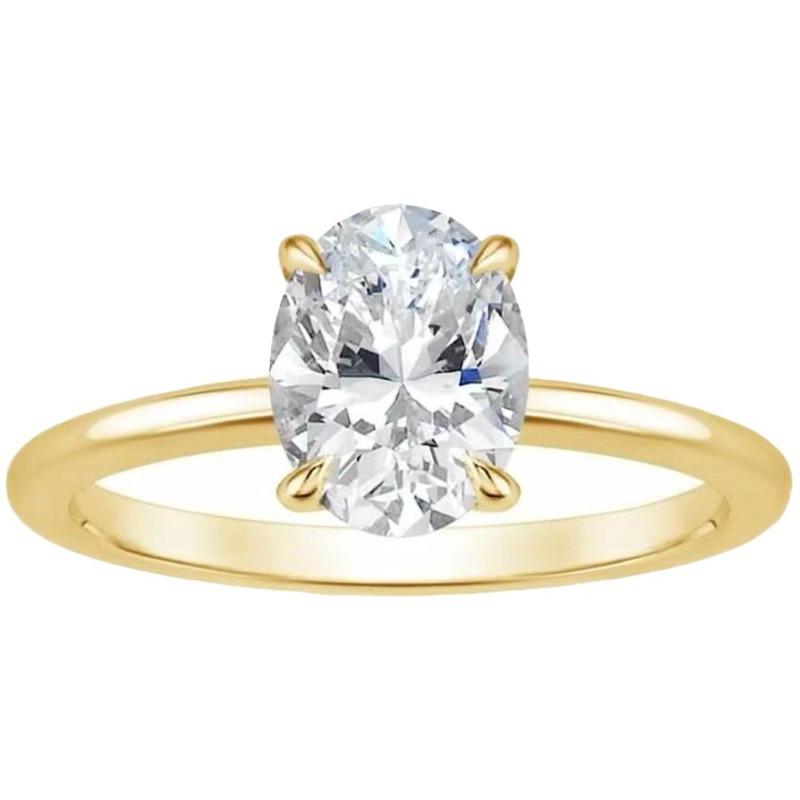 Minimalist zircon ring - handcrafted, ultra-sparkling diamond ring