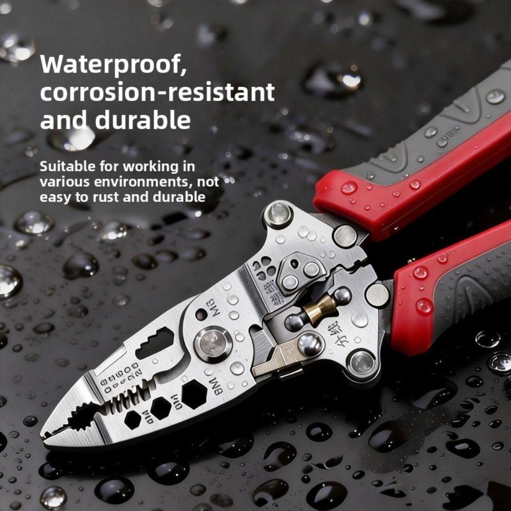 Foldable Crimping Tool Voltage Tester Electrician Pliers Wire Stripping Pliers  Electrician Tool