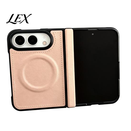 Wireless Charging Compatible Case Magnetic for IPhone 18, Faux Leather Phone Cover with Hinge Soft Hard Hybrid Protection, Full Body Shockproof