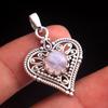 Reiki Pendant, Heart Pendant, 925 Sterling Silver Handmade Jewelry, Moonstone Pendant, Gemstone Jewelry, Gifts For Her, Women Jewelry