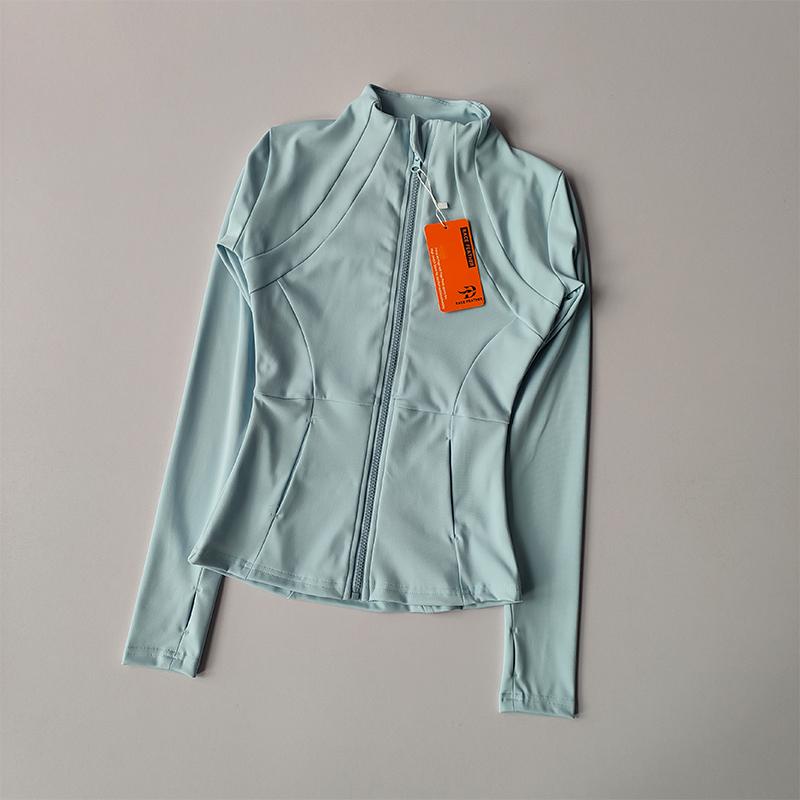 Women Sports Jacket Zip Fitness Yoga Shirt Workout Running Coats Warm Gym Long Sleeve Cardigan Slim Tight Jacket Activewear